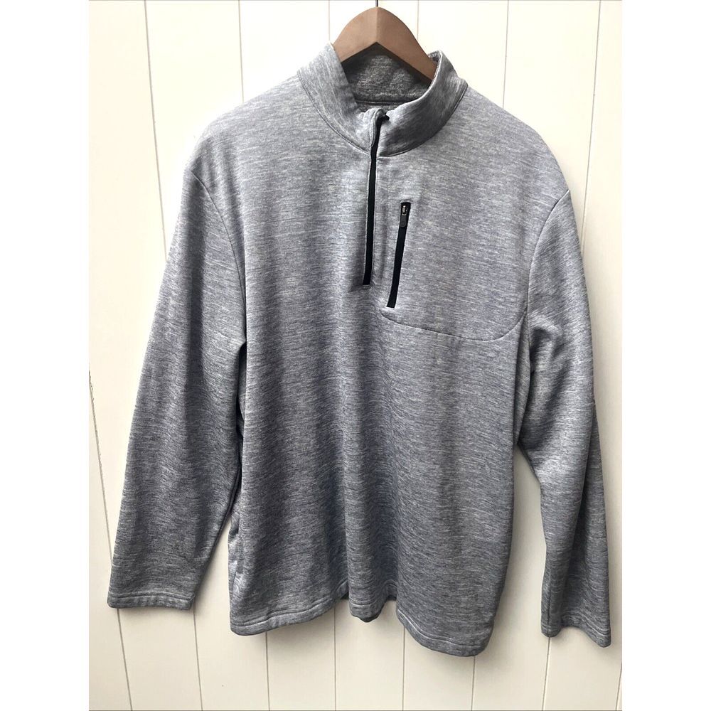 PGA TOUR Mens Golf 1/4 Zip Pullover‎ XL Blue/Gray Pockets Long Sleeve Athleisure
